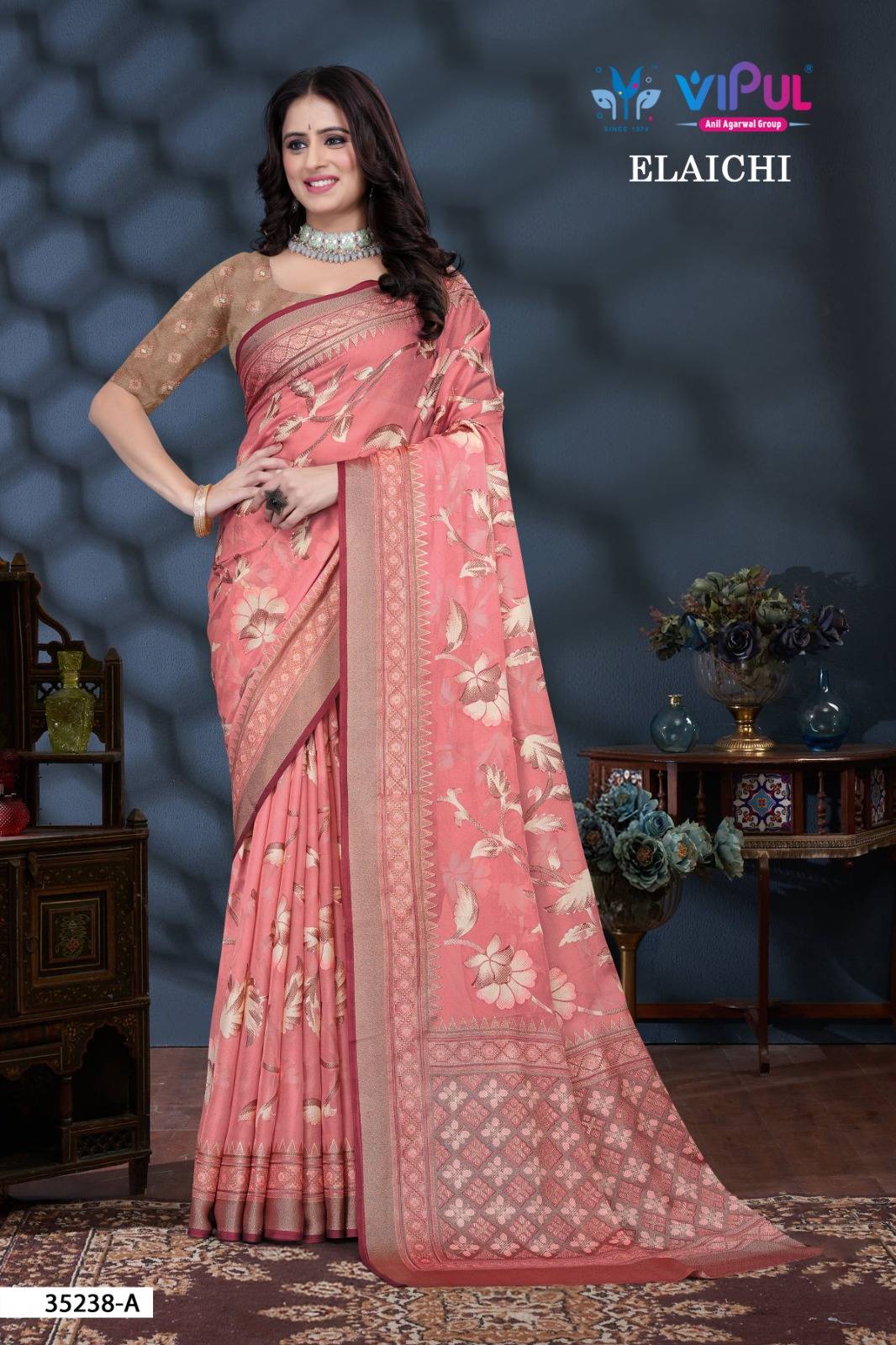 Vipul Elaichi 35238 A To D Surat saree wholesale market rates