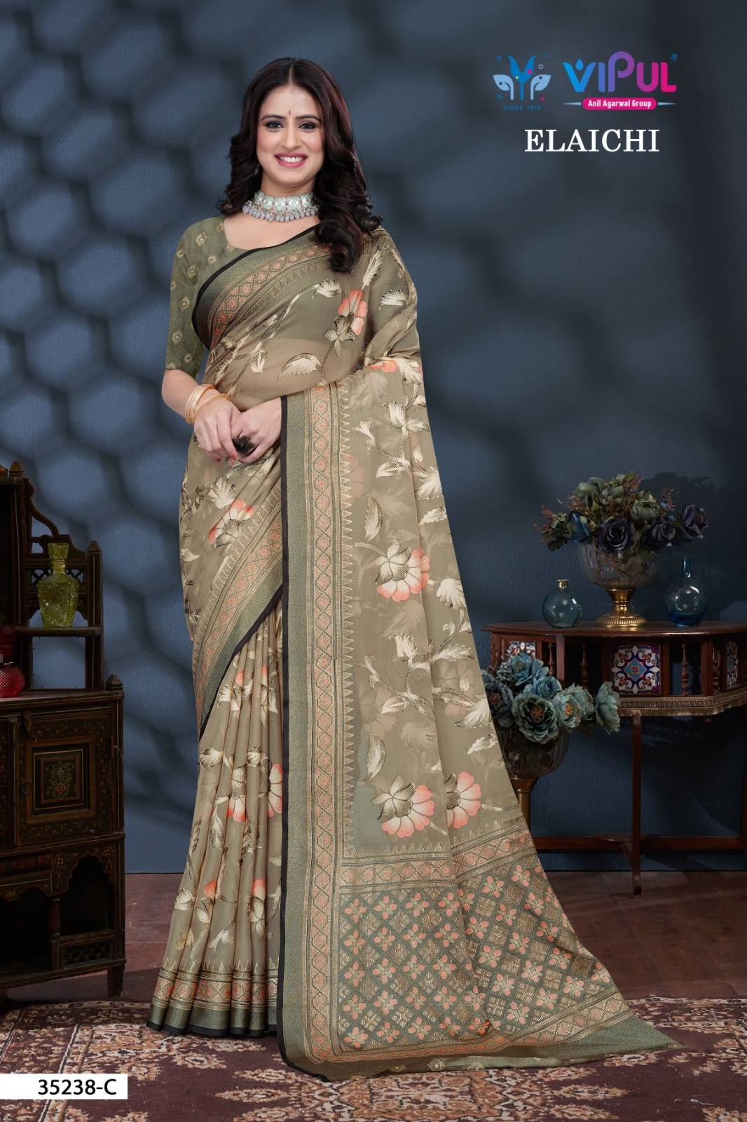 Vipul Elaichi 35238 A To D Surat saree wholesale market rates