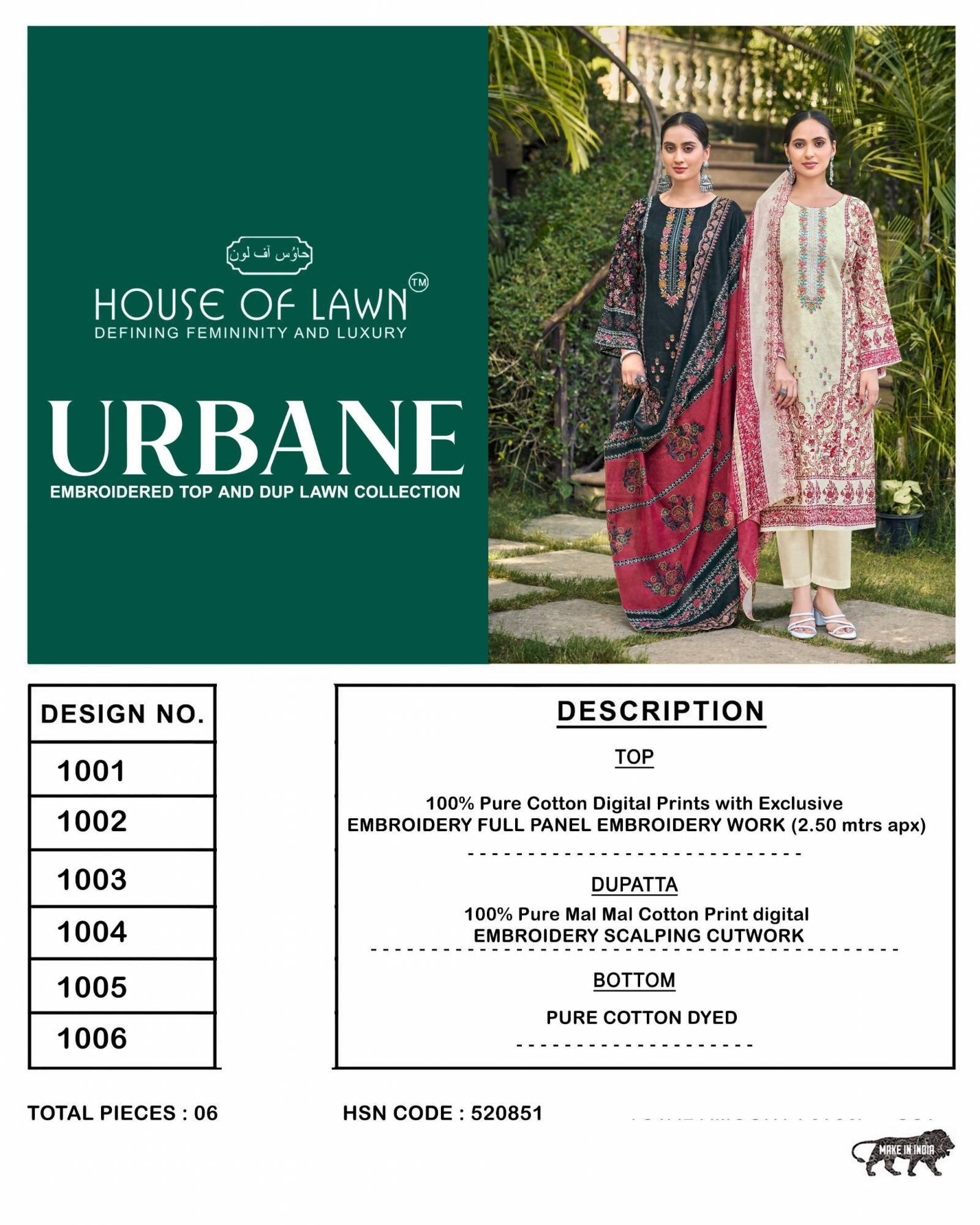 House of Lawn Urbane Wholesale dress materials in Pune