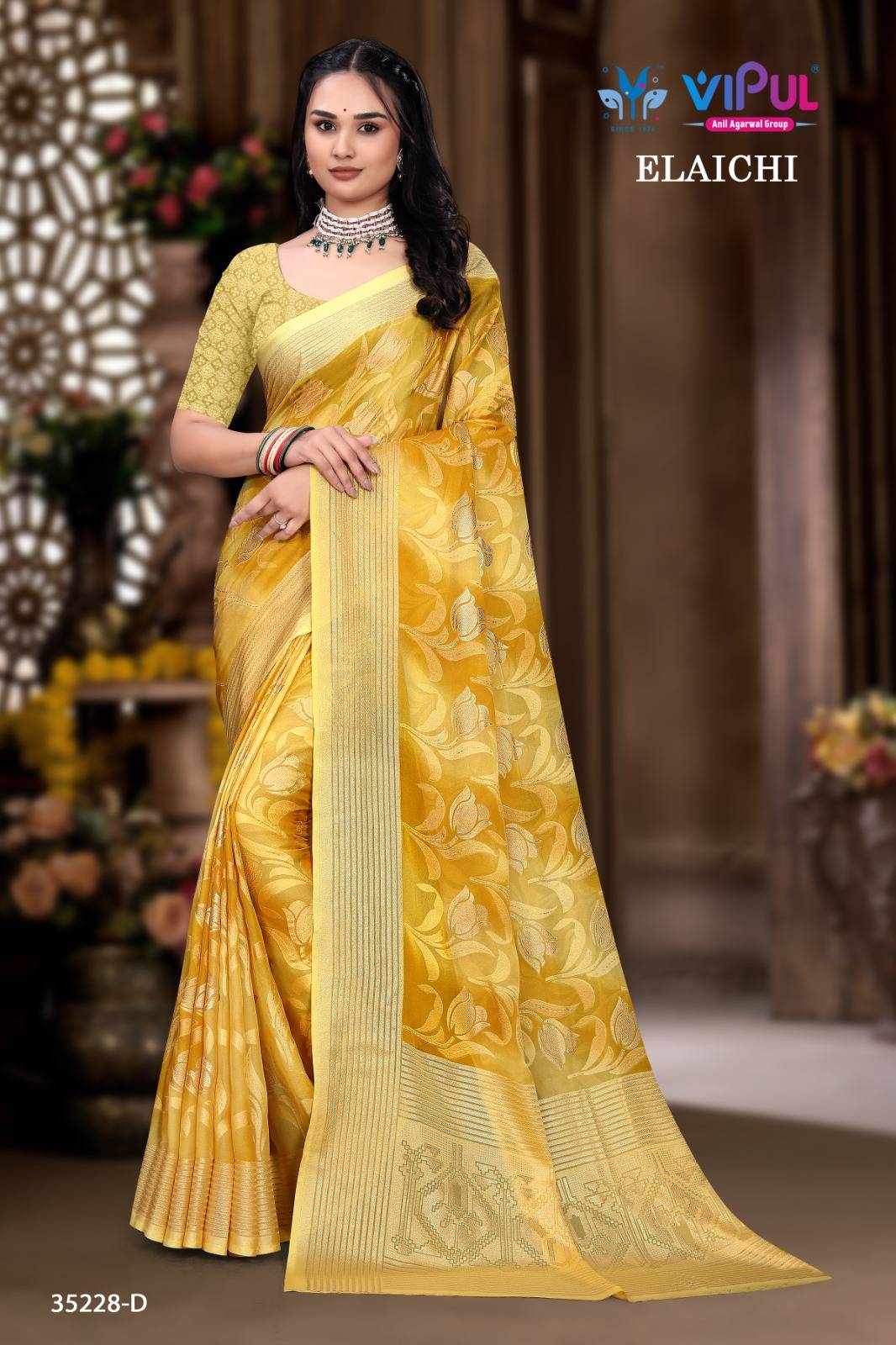 Vipul Elaichi 35228 A To D Designer wholesale sarees