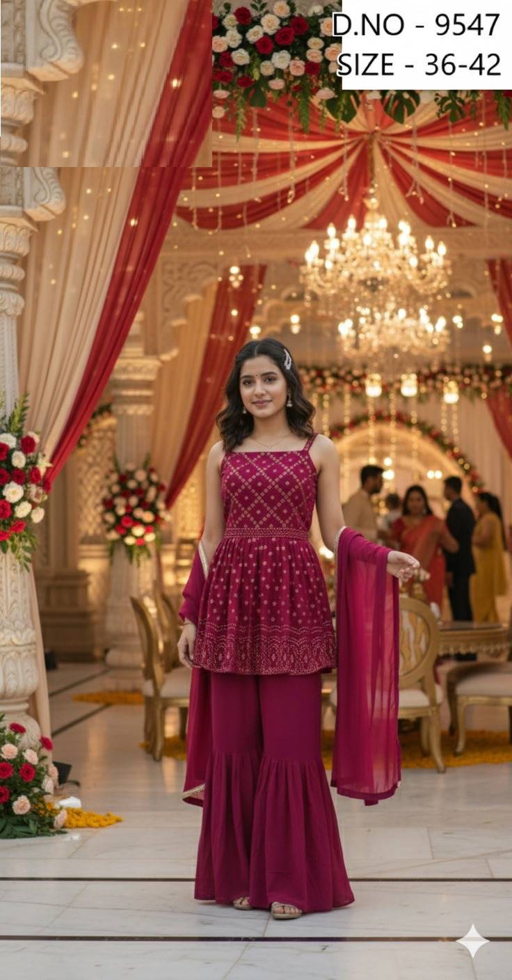 Saiyaara Sharara Set 9547 Affordable salwar kameez in Delhi