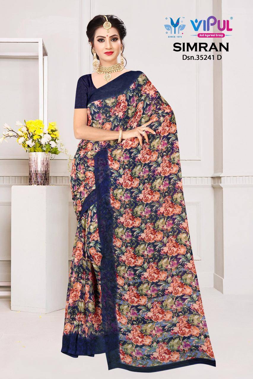Vipul simran d.no 35241 Saree manufacturers in Ahmedabad
