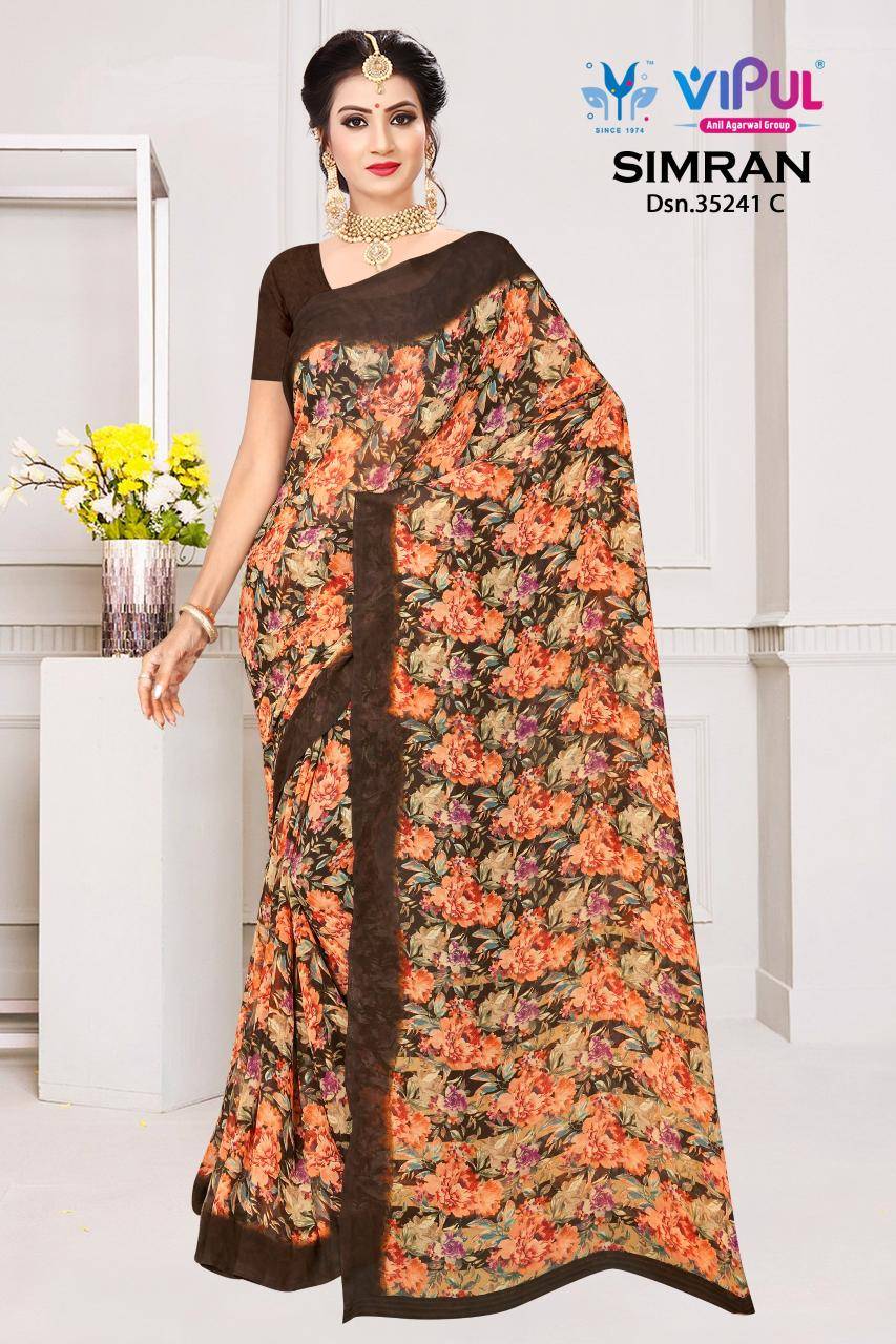 Vipul simran d.no 35241 Saree manufacturers in Ahmedabad