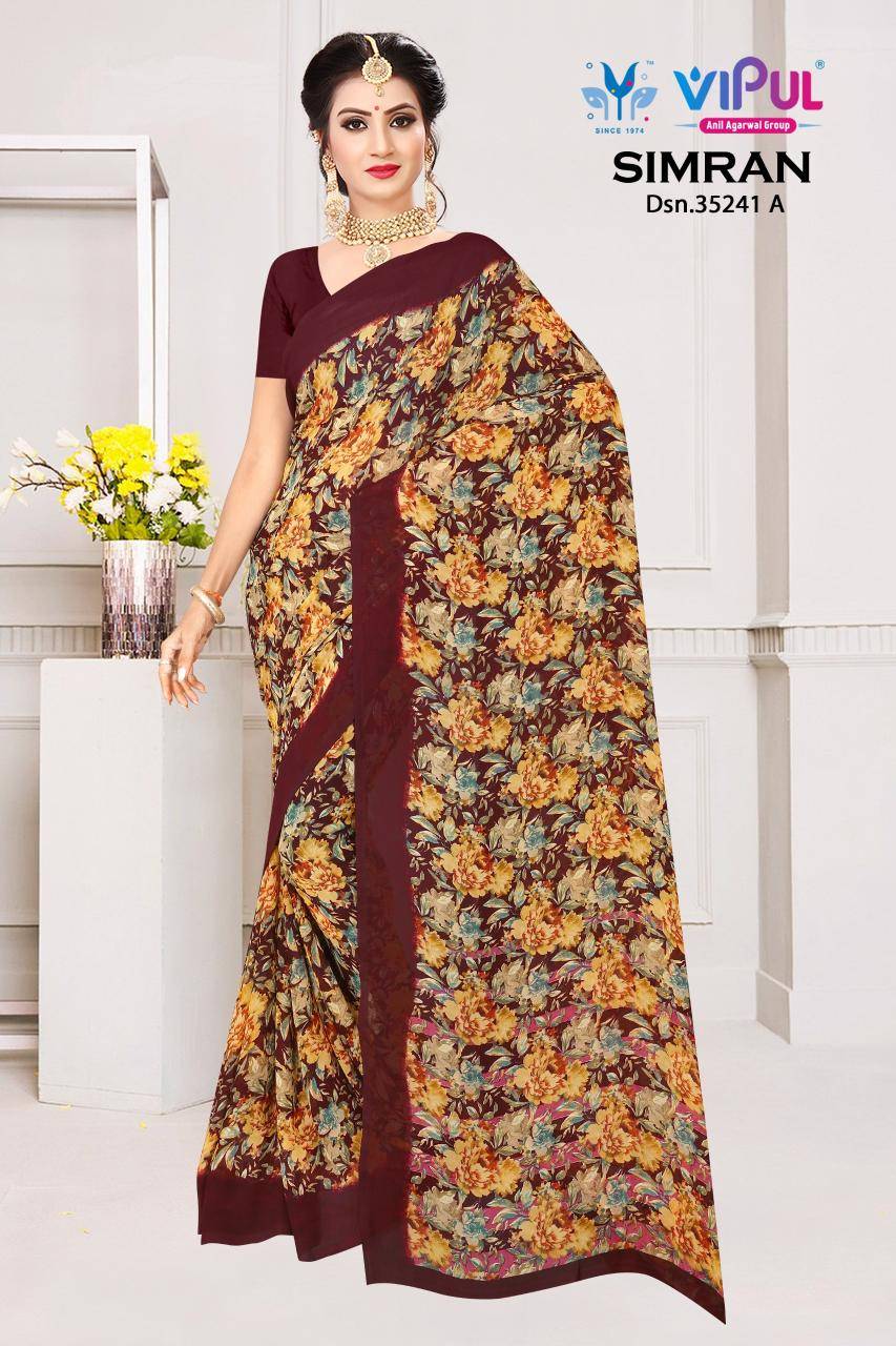 Vipul simran d.no 35241 Saree manufacturers in Ahmedabad