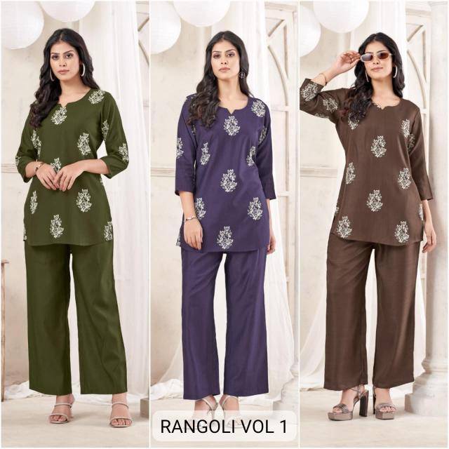 Shorya rangoli vol 1 coord set Kurti wholesale price list
