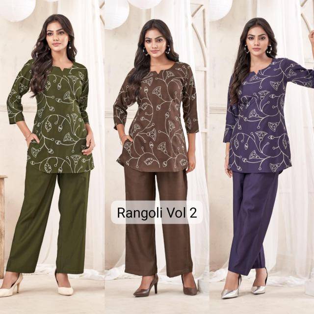 Shorya rangoli vol 2 coord set Kurti wholesale market in Delhi