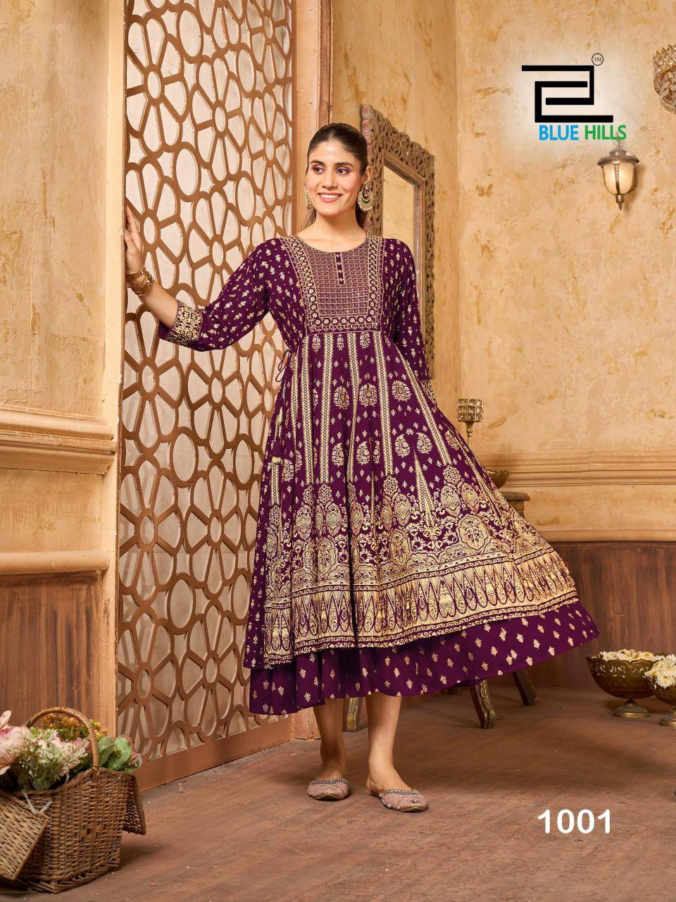 Blue hills kit kat Kurti wholesale in Mumbai