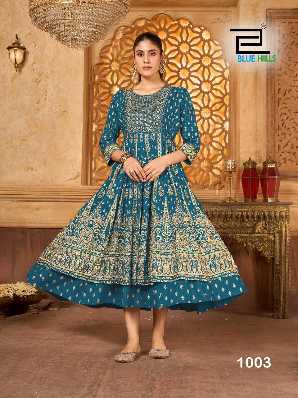 Blue hills kit kat Kurti wholesale in Mumbai