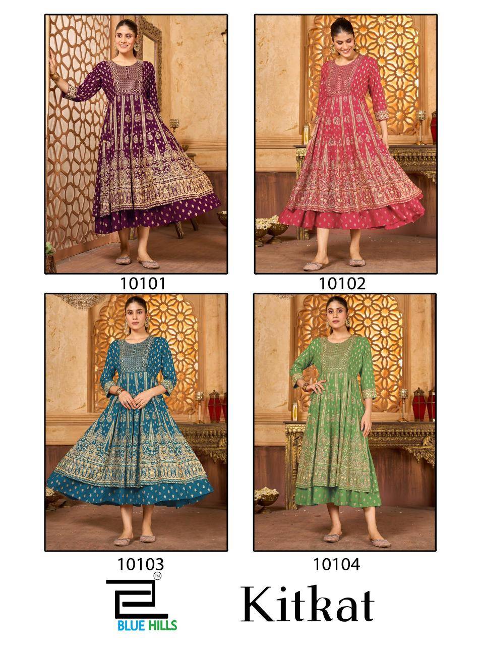 Blue hills kit kat Kurti wholesale in Mumbai