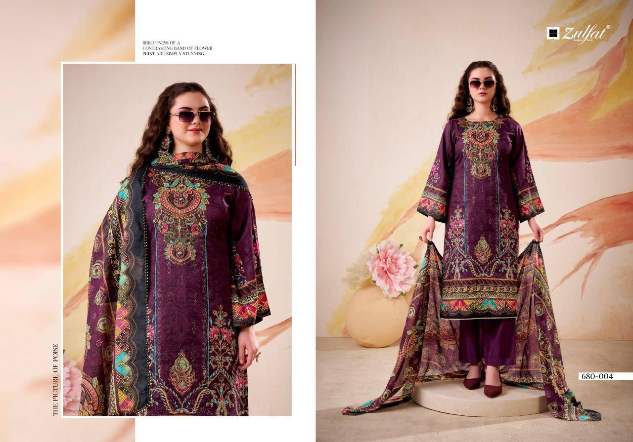 Zulfat falak Cotton dress materials wholesale