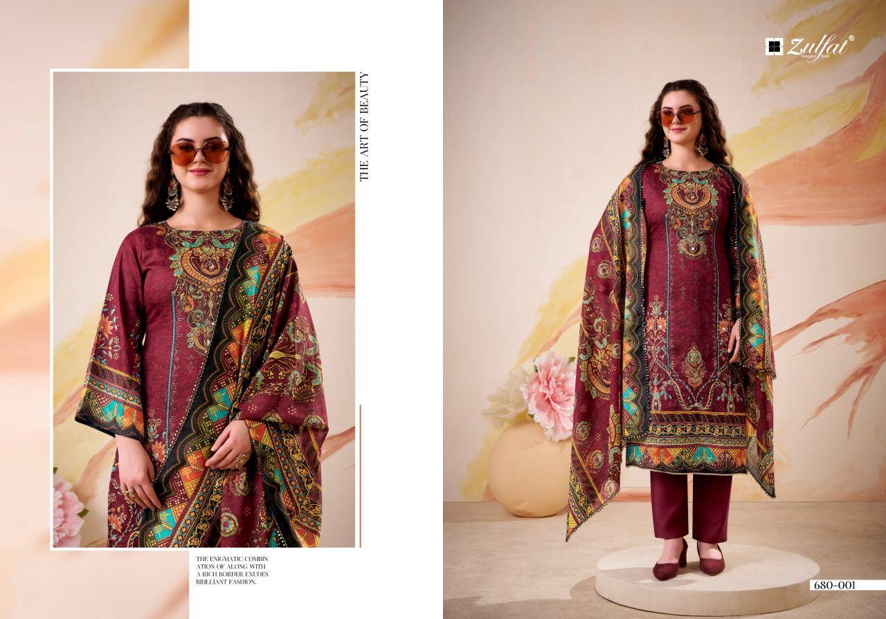Zulfat falak Cotton dress materials wholesale