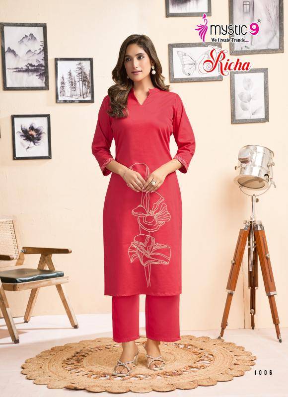 Mystic9 richa vol 1 coord set Wholesale Kurti suppliers