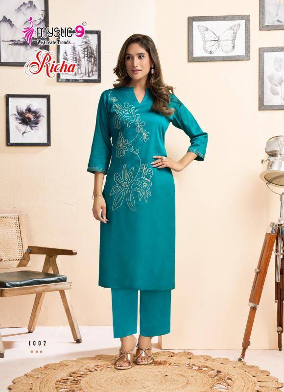Mystic9 richa vol 1 coord set Wholesale Kurti suppliers