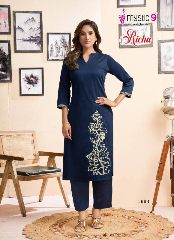 Mystic9 richa vol 1 coord set Wholesale Kurti suppliers