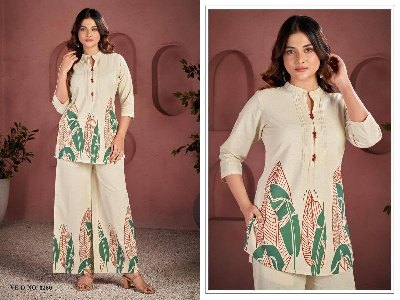Ladies flavour printed coord set Kurti manufacturers in Mumbai