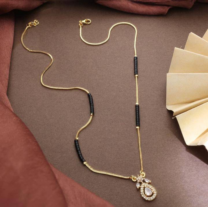 Micro gold polish manglsutra 1934 Bridal artificial jewellery in surat
