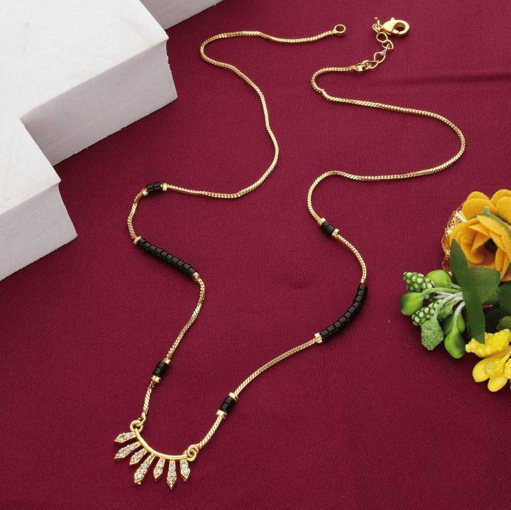 Micro gold polish manglsutra 1912 Affordable artificial jewellery in surat