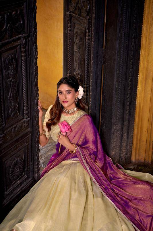ASHWITHA Dupion Silk YLW Designer lehenga choli wholesale