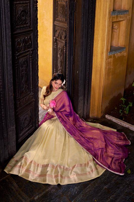 ASHWITHA Dupion Silk YLW Designer lehenga choli wholesale