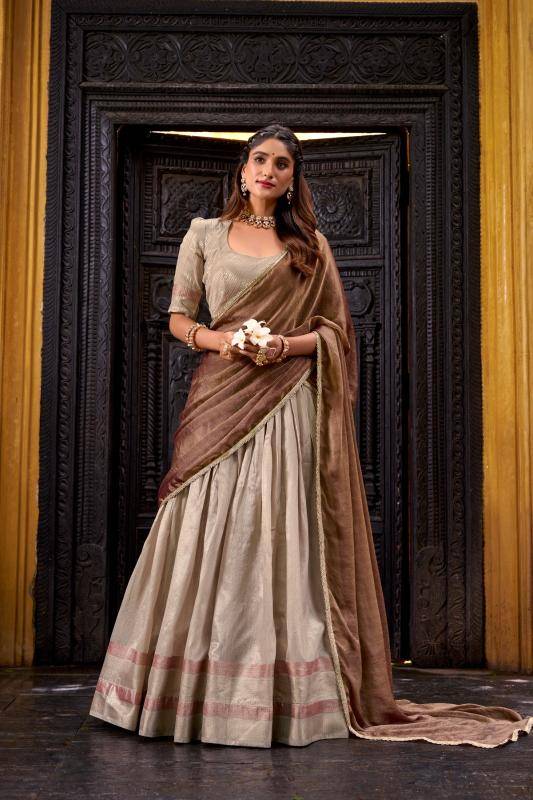 ASHWITHA Dupion Silk CRM Bridal lehenga choli manufacturer