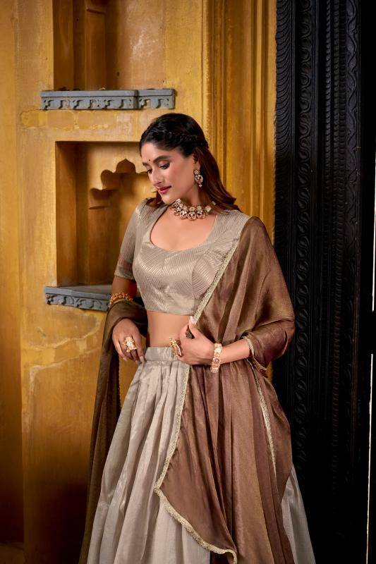 ASHWITHA Dupion Silk CRM Bridal lehenga choli manufacturer