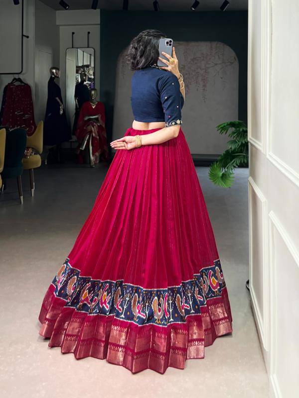 MNK 1135 Poly Cotton Co-ord Set PNK Wholesale wedding lehenga choli