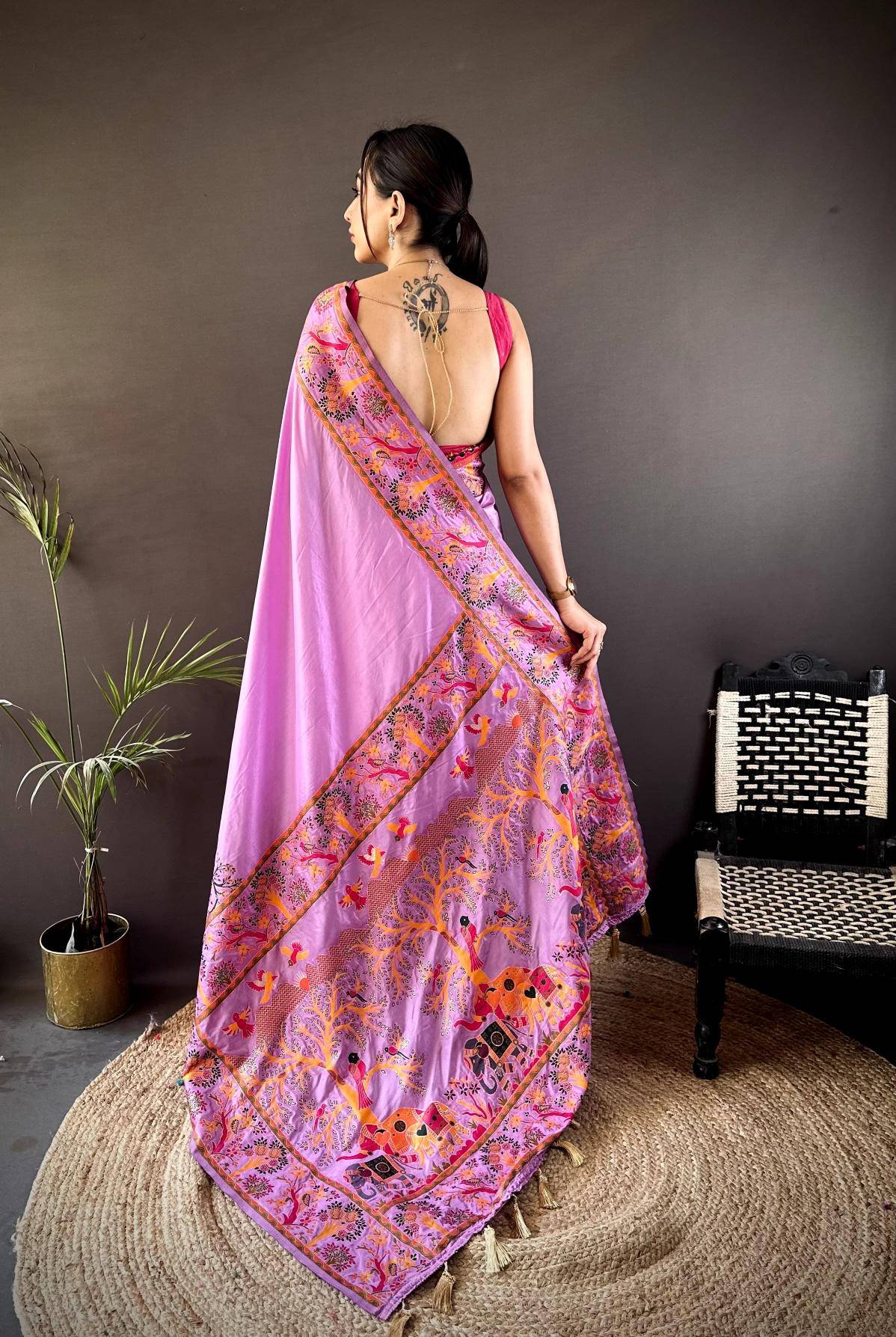 Malhar kashmiri pashmina silk Saree suppliers in Mumbai