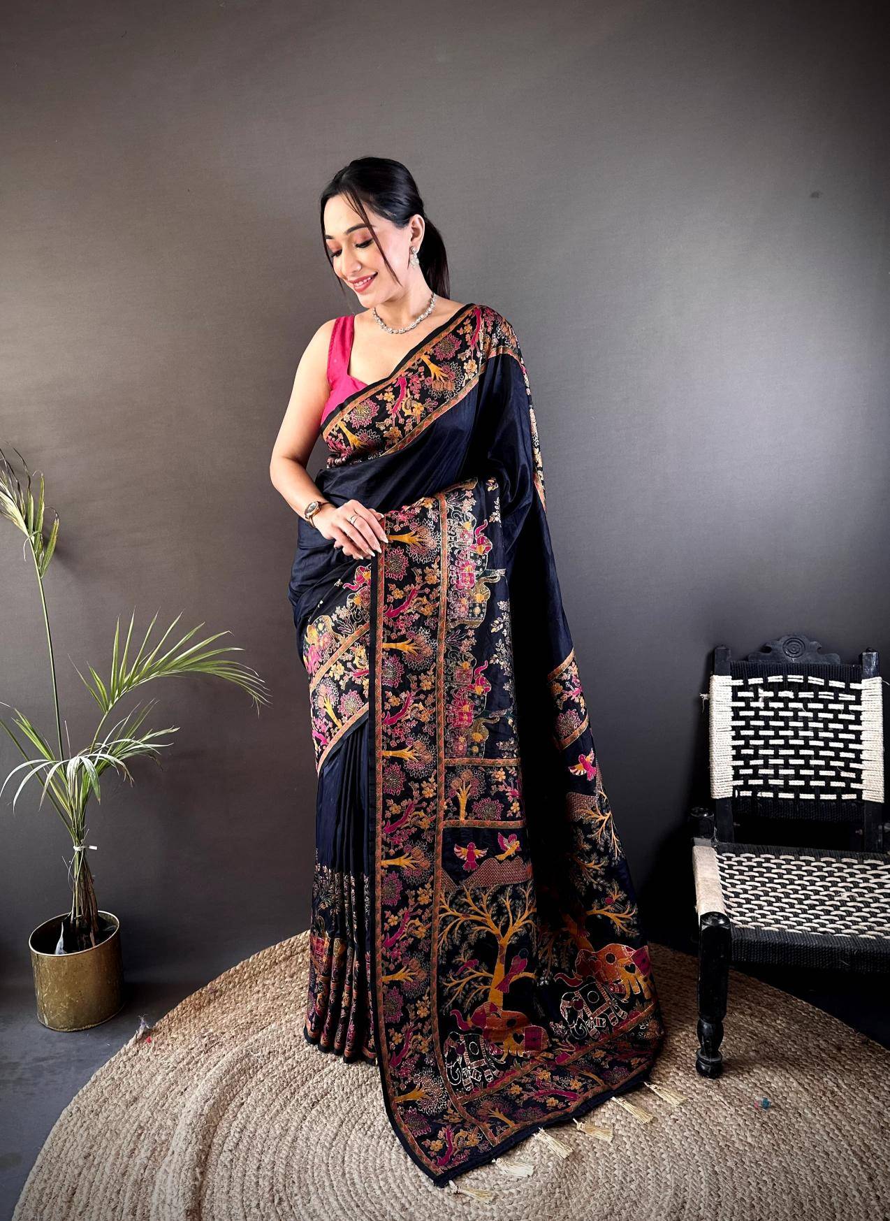 Malhar kashmiri pashmina silk Saree suppliers in Mumbai