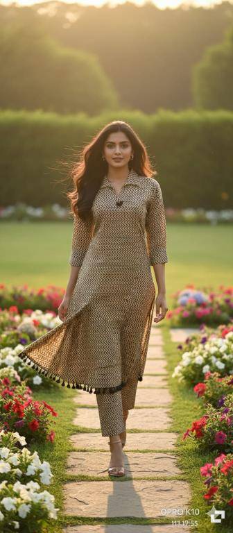 Janni stylish azrak print coord set Kurti wholesalers in Mumbai