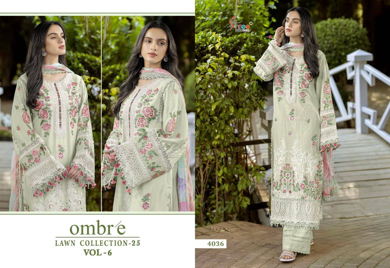 Shree fab ombre lawn collection vol 6 Affordable salwar suits in Delhi