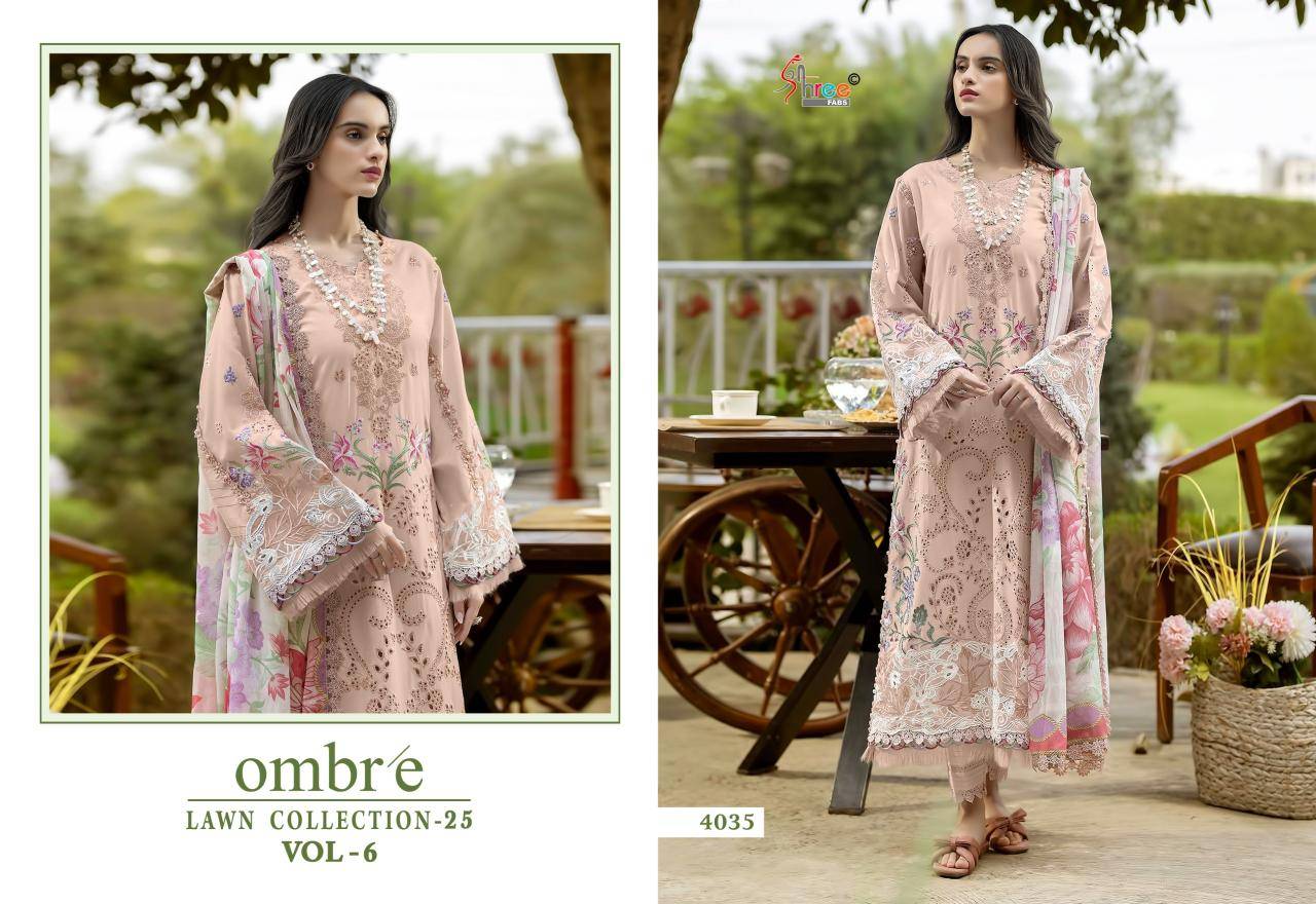 Shree fab ombre lawn collection vol 6 Affordable salwar suits in Delhi