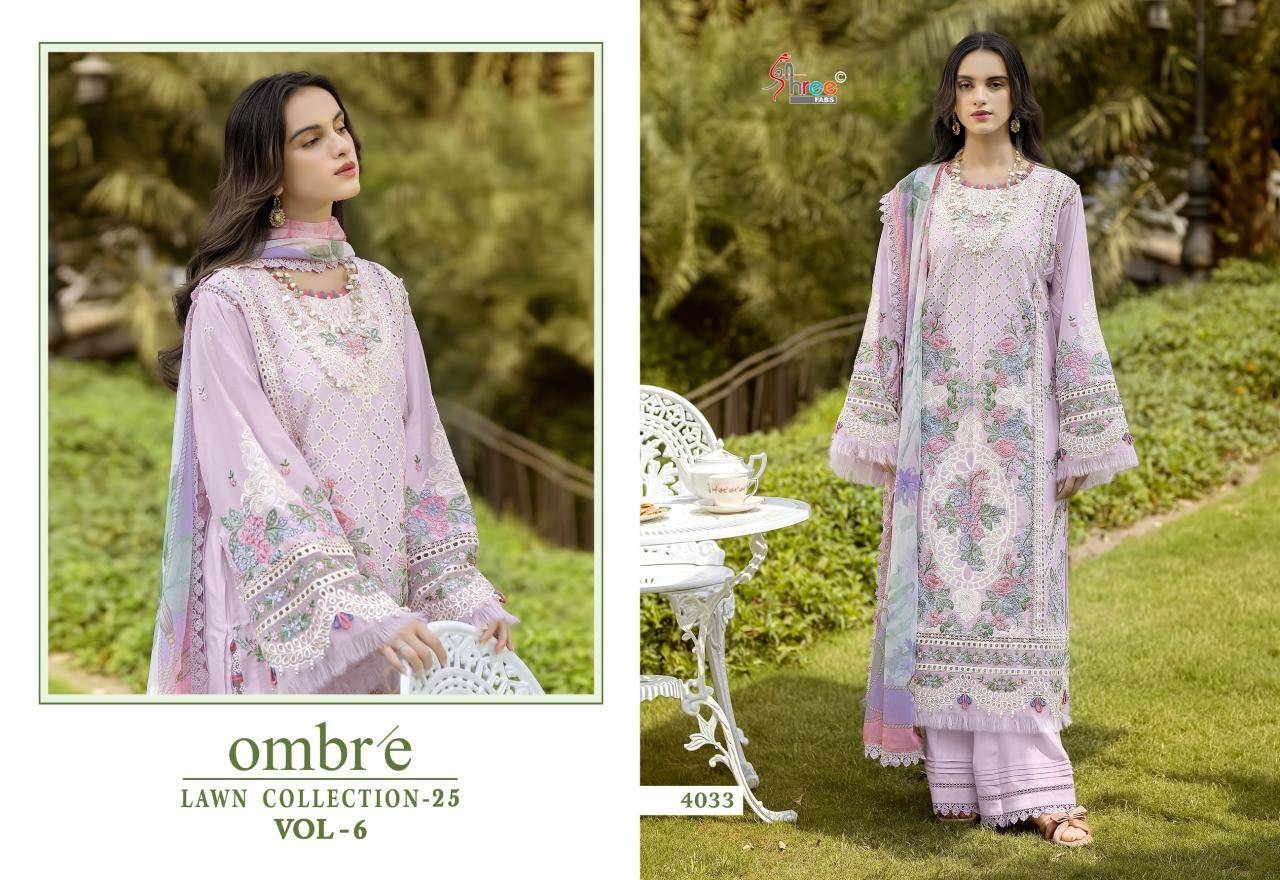 Shree fab ombre lawn collection vol 6 Affordable salwar suits in Delhi