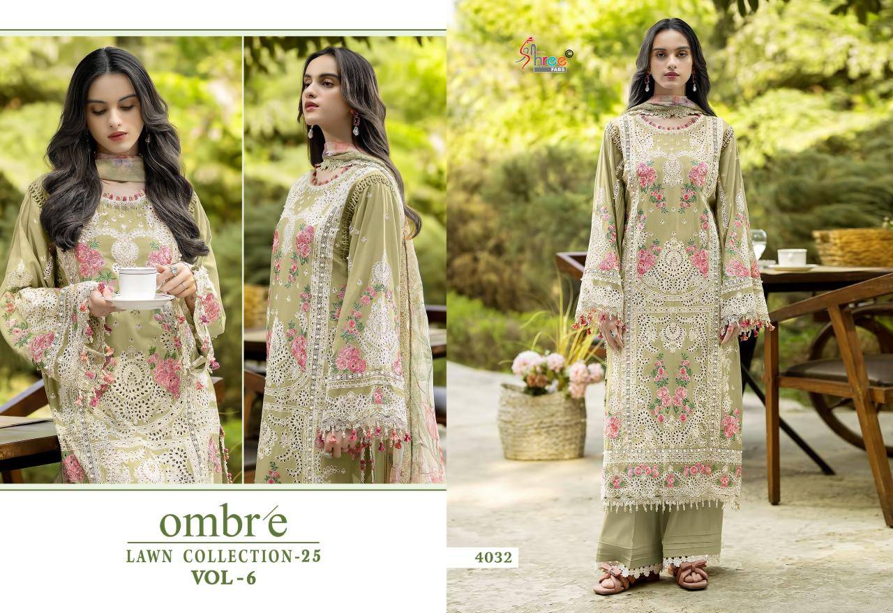 Shree fab ombre lawn collection vol 6 Affordable salwar suits in Delhi