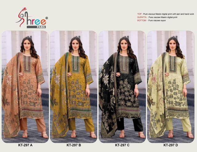 Shree fab KT-297 Dress material distributor in Kolkata
