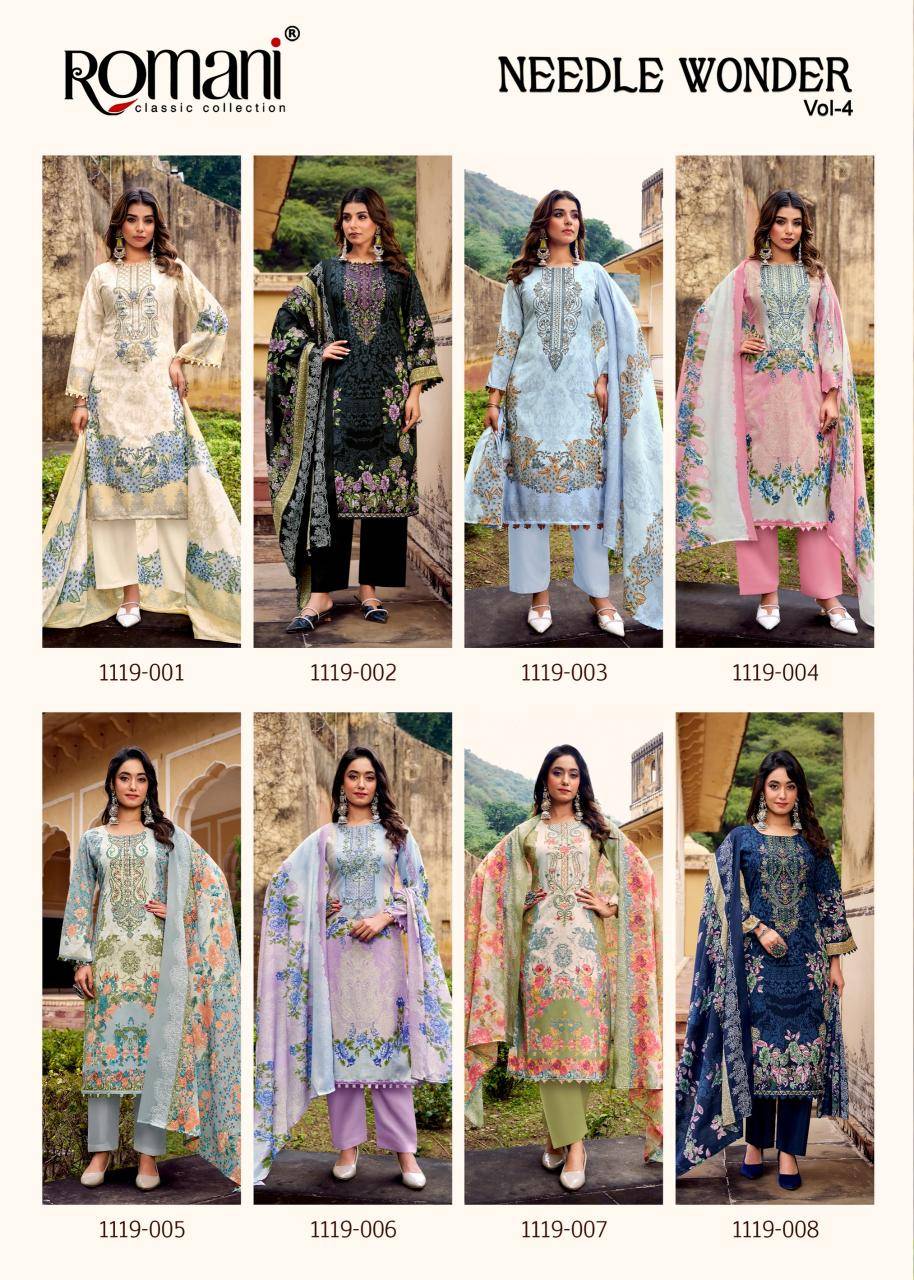Romani needle wonder vol 4 Affordable dress materials in Kolkata 