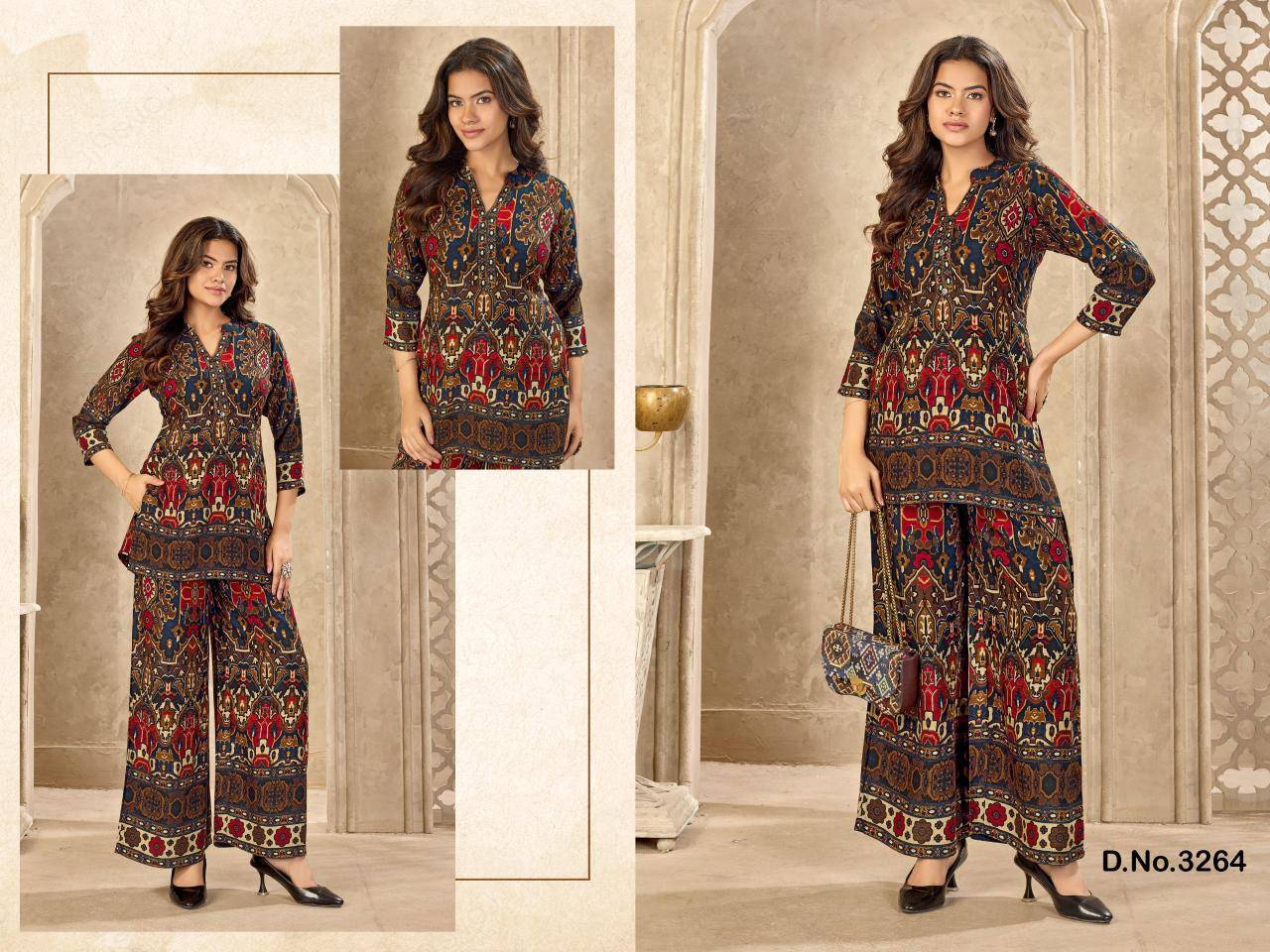 Ladies Flavour fancy coord set Kurti exporters in India