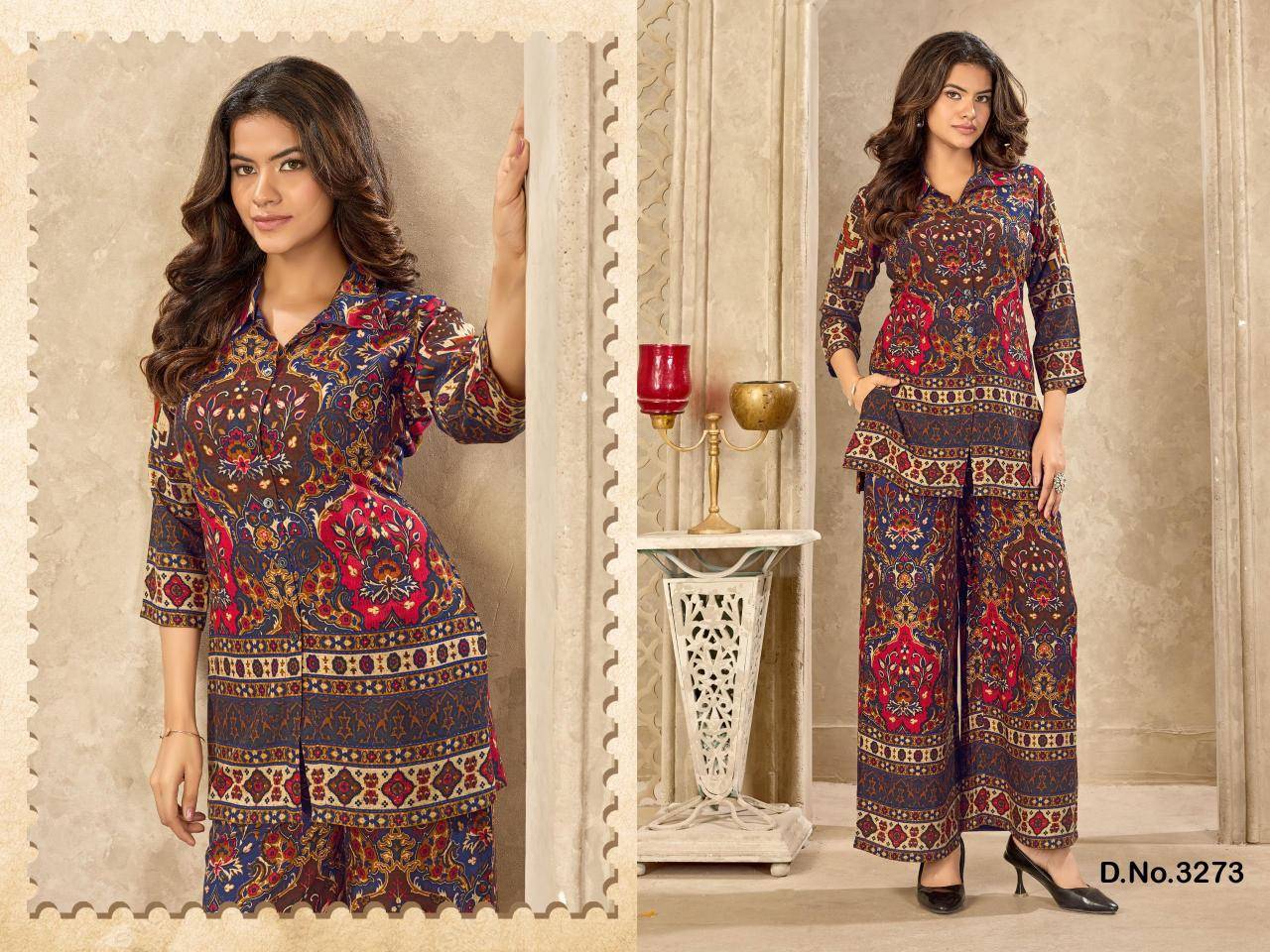 Ladies Flavour stylish coord set Kurti distributor in Ahmedabad