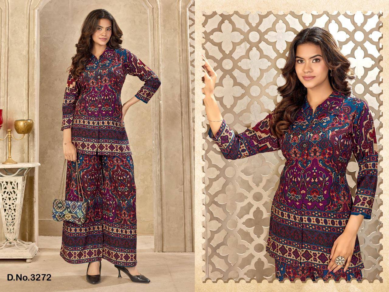 Ladies Flavour stylish coord set Kurti distributor in Ahmedabad