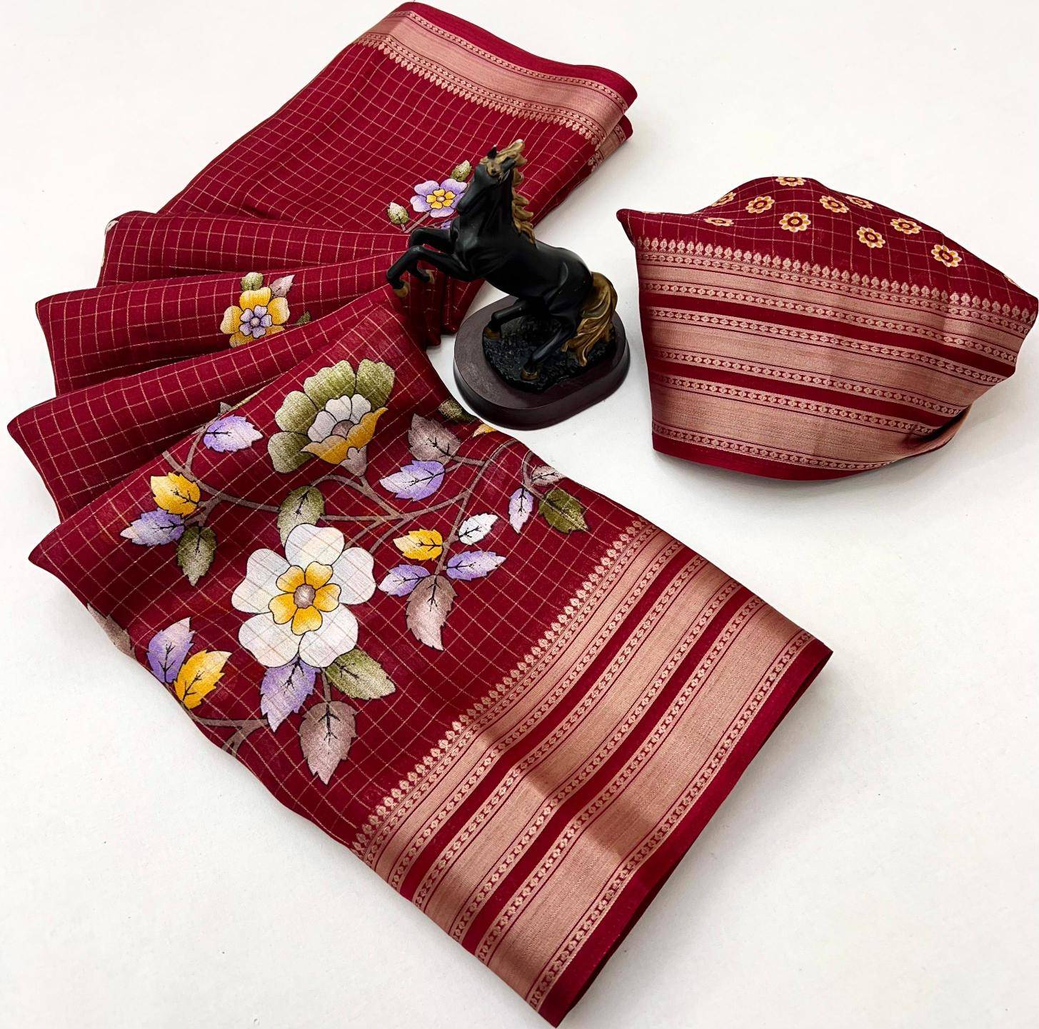 Malhar elegant floral Saree wholesaler in Mumbai