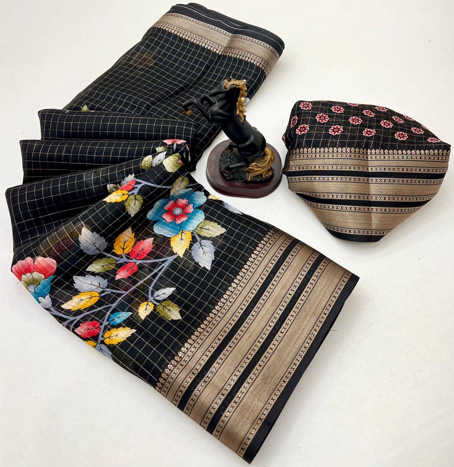 Malhar elegant floral Saree wholesaler in Mumbai