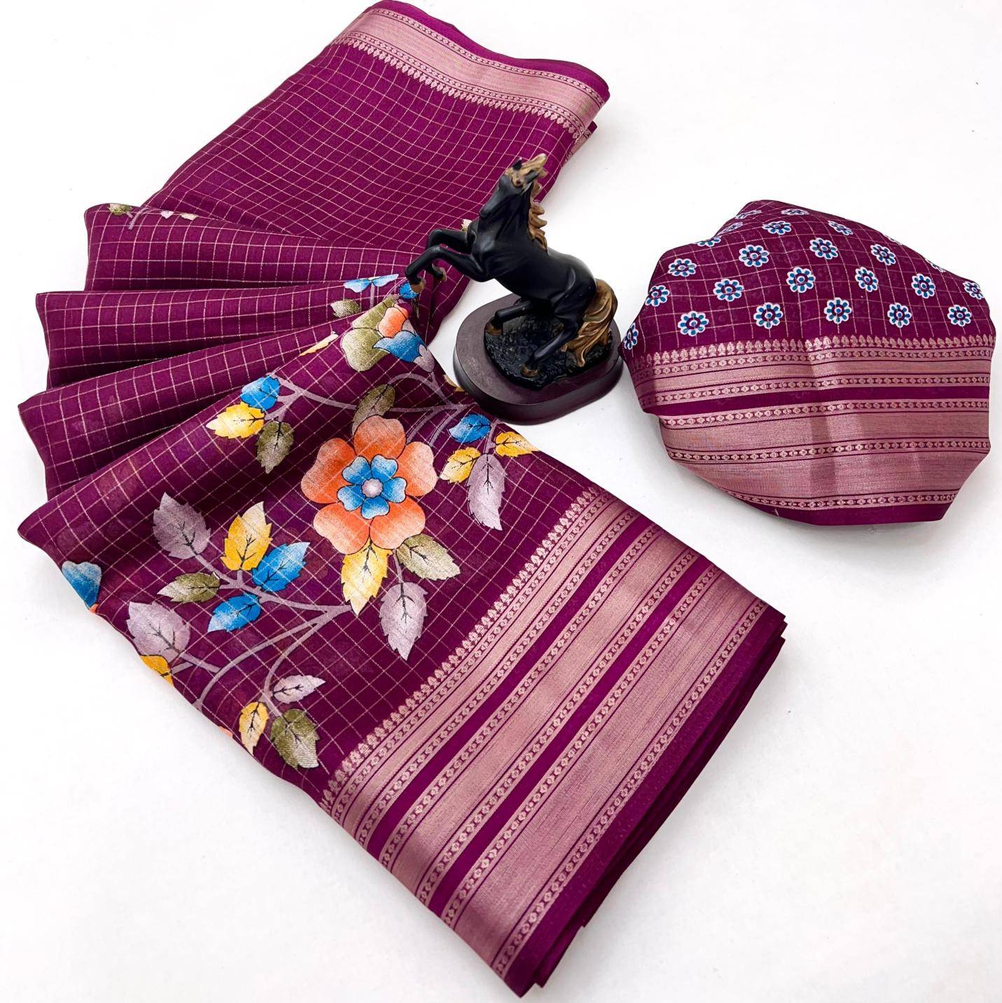 Malhar elegant floral Saree wholesaler in Mumbai