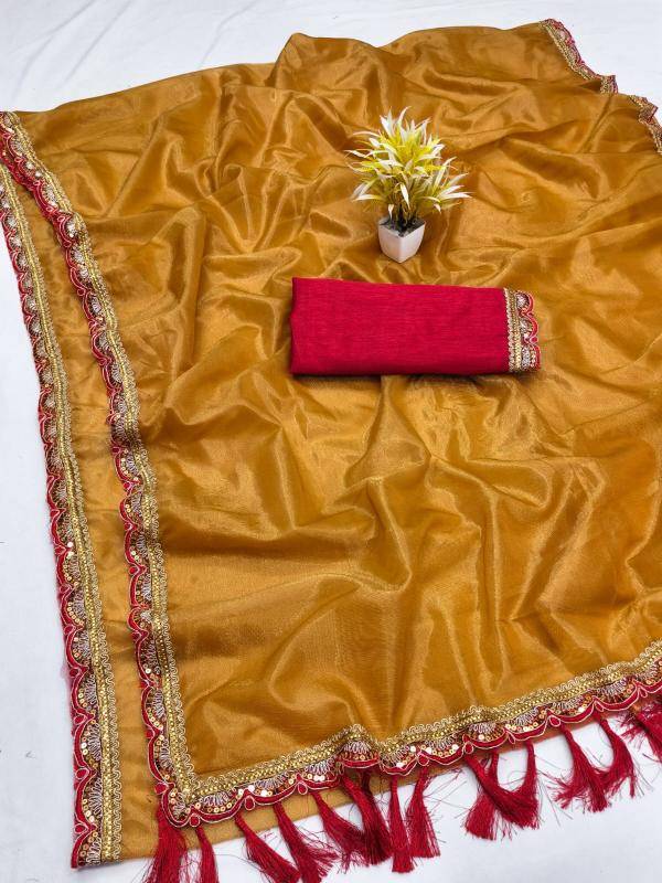 GC twill tissue shint net Wholesale saree market in Mumbai