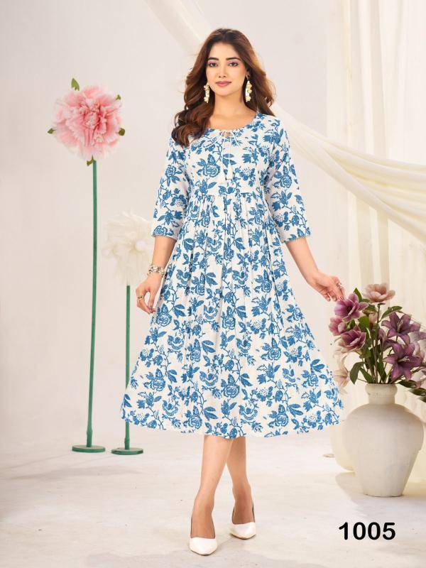 Blue hills classmate midi kurti wholesale market in india