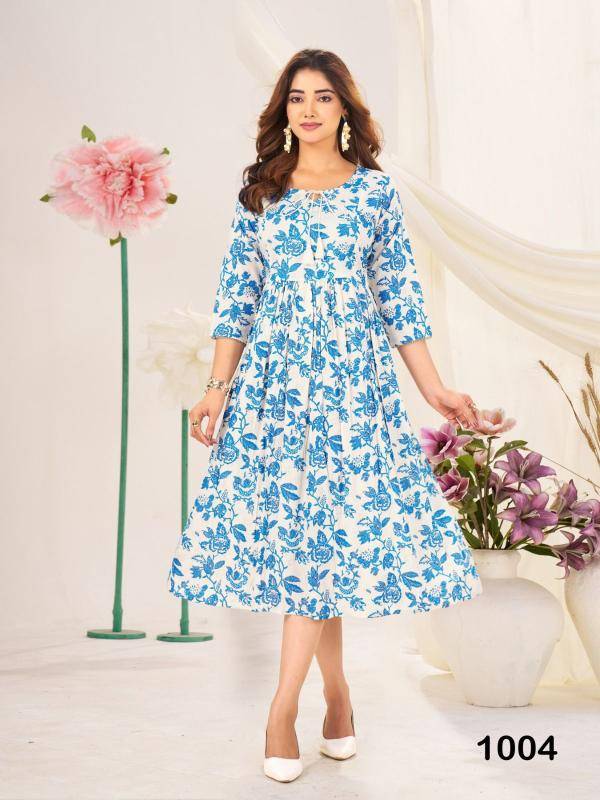 Blue hills classmate midi kurti wholesale market in india