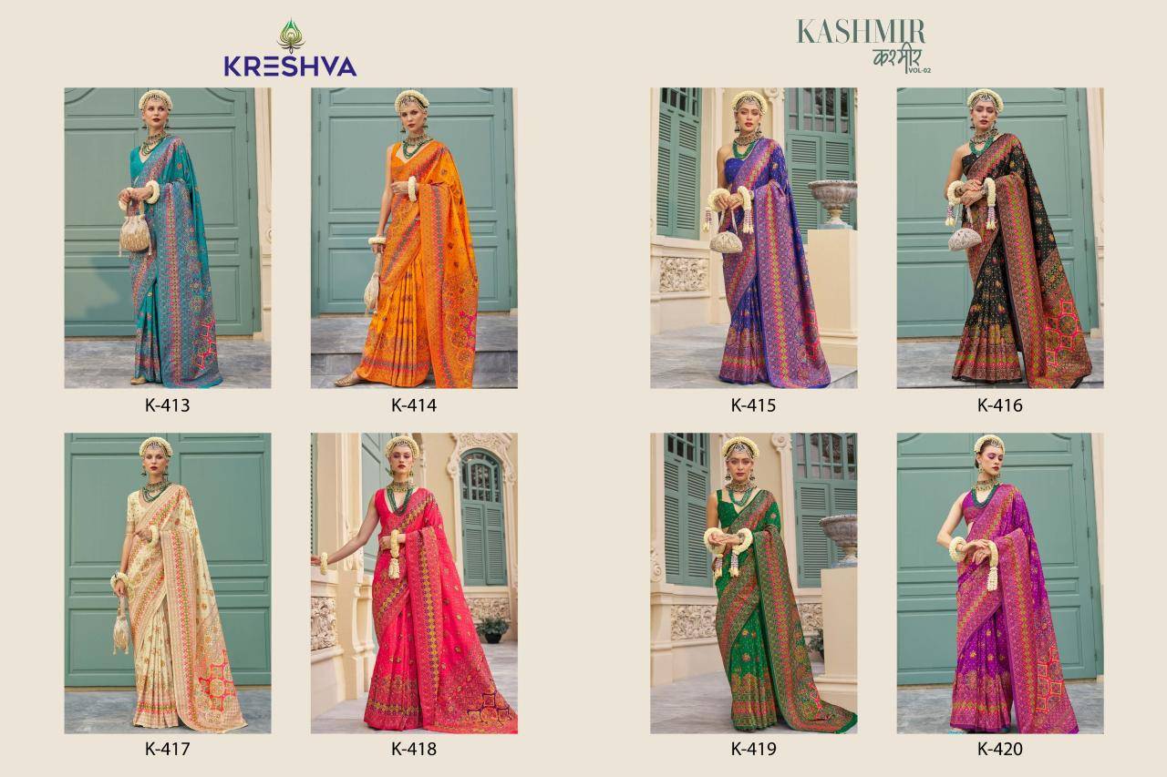 Kreshva kashmir vol 2 Saree manufacturers in Kolkata
