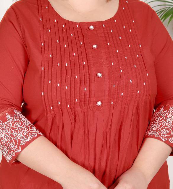 Janni plus size 3pcs cotton Designer Kurtis wholesale in Surat