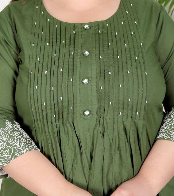 Janni plus size 3pcs cotton Designer Kurtis wholesale in Surat