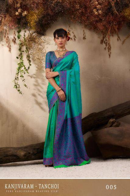 Rajtex kanjivaram tanchoi Designer sarees wholesale in India