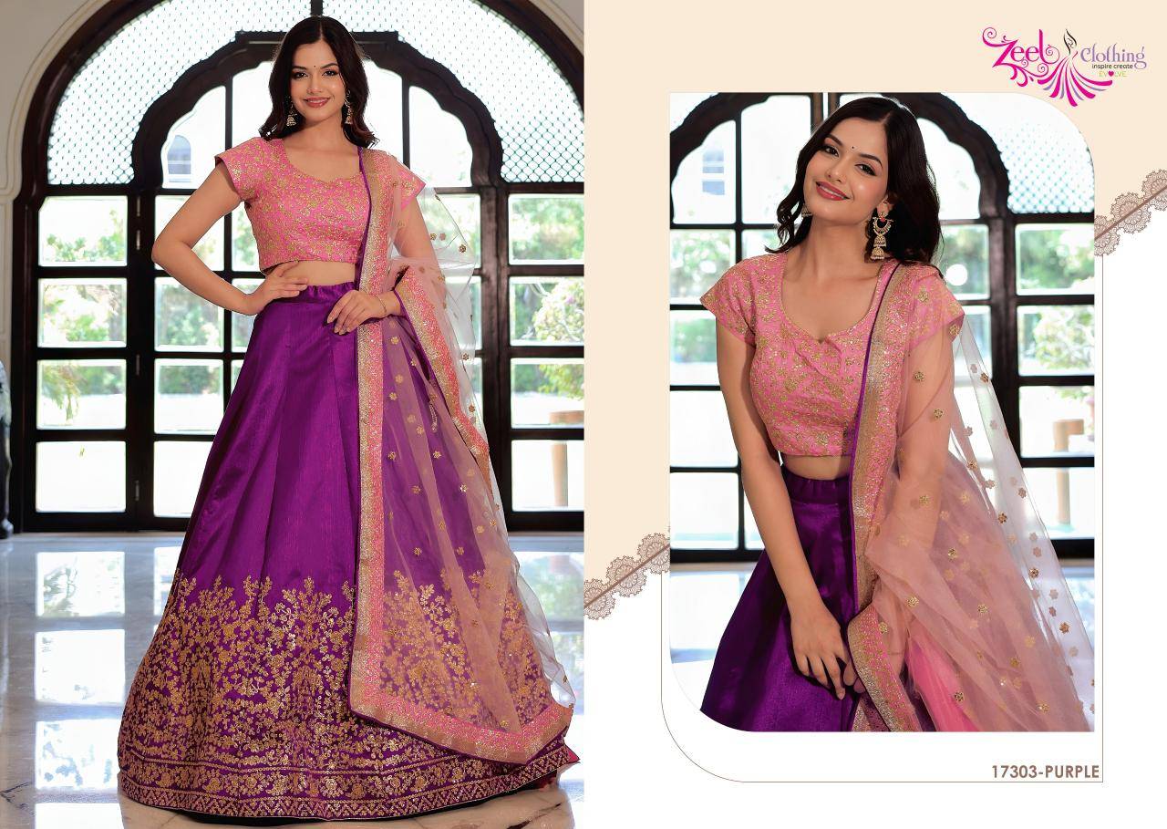 Zeel Clothing vol 30 Mulbery silk Purple Wholesale lehenga choli suppliers in Ahmedabad
