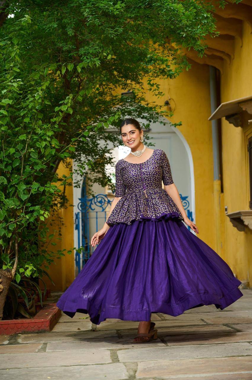 Premium LW-7137 Fendy Purple Bridal lehenga choli in Ahmedabad